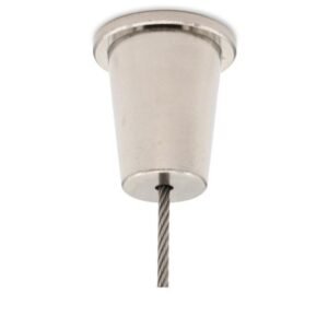 Ceiling Attachment Cylindrical Trapezoidal Brass Plated Nickel