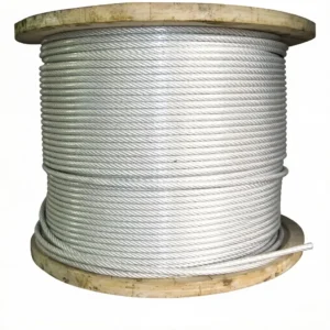 7×19 Non Rotation Galvanized Steel Wire Rope 5mm 0.197" Super Heavy Duty for Hoisting & Transportation