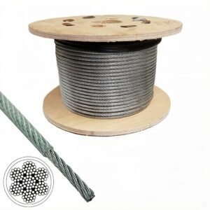 3.0mm(1/8") 7×7 / 7×19 Galvanized PVC Coated Stainless Steel Flexible Wire Rope
