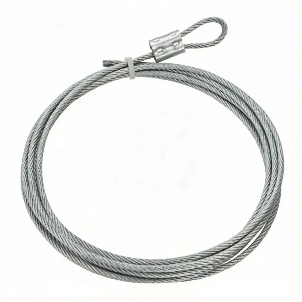7×7 1.0mm (3/64″) Galvanized Steel Wire Rope, thin flexible aircraft cable for home decor and indoor craft artwork hanging with loop gripper