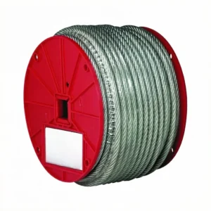 1.0mm (3/64″) 7×7 G316 clear coated stainless steel wire rope for HVAC seismic suspension rigging
