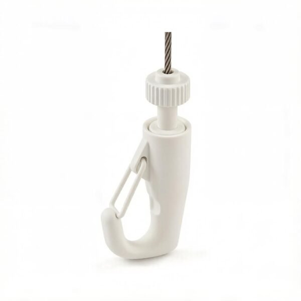 1.2-1.5mm Hook Cable Gripper with Safety Nut, wire rope suspension kit for LED light fixture