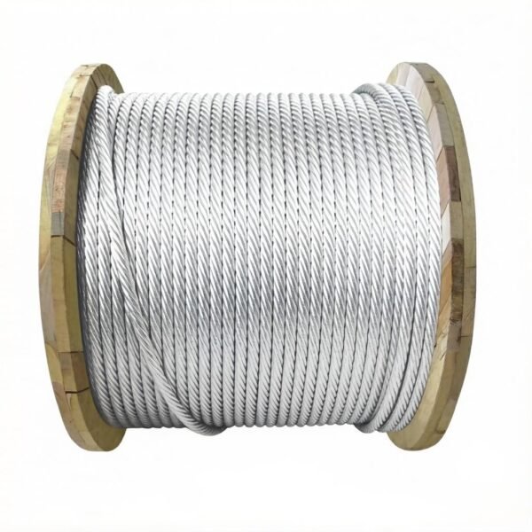 1.2mm (3/64″) Galvanized Steel Wire Rope 7×7 7×19 1×19, weather‑resistant guy wire for outdoor building bracing and tensioning rigging