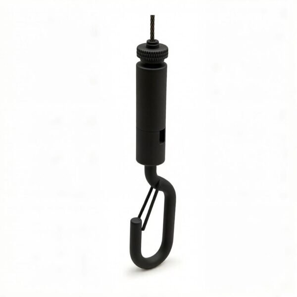 1.5-2.0mm steel wire rope cable gripper hook with safety cap for light suspension