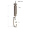 1.5-2.5mm Hook Cable Gripper with Safety Nut, wire rope hanging hardware for linear light HVAC