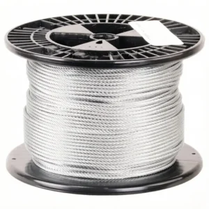 1.5mm (5/64″) 7×19 Galvanized Cable Wire Rope, looping rigging wire for acoustic ceiling panel, gallery artwork display suspension