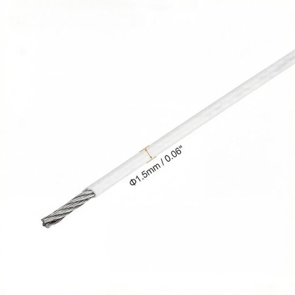7×7 1.5mm (1/16″) PVC coated steel wire rope for acoustic ceiling suspension systems