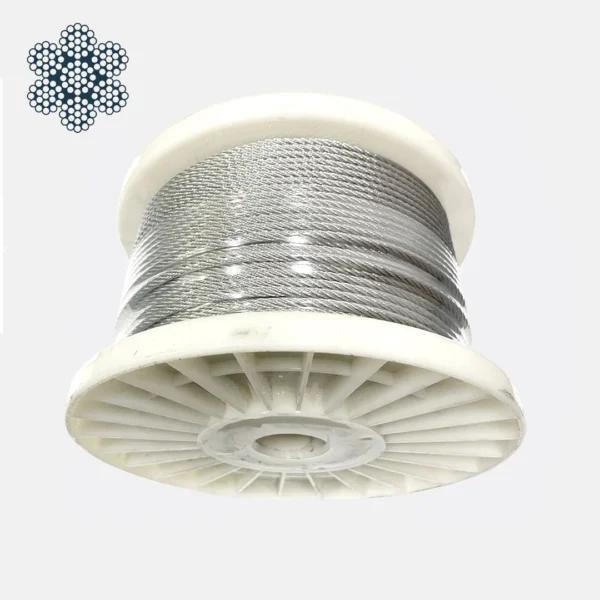 1.5mm 1/16" 7x19 G316 stainless steel wire rope, multi finish for pendant light linear light ceiling suspension