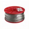 Flexible 7×7 galvanized steel wire rope, neat rigging solution for indoor small‑format signage fitted with looping gripper 7×7 1.0mm (3/64″) Galvanized Steel Wire Rope, high‑tensile zinc‑coated aircraft cable for small indoor sign and poster hanging rigging