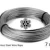 Weather‑resistant 1.0mm (1/32") 7×7 G316 stainless steel wire rope, four finish colors optional. Covers home DIY, office setup, professional commercial jobs and light‑duty industrial indoor‑outdoor projects 1.0mm (1/32") 7×7 G316 Stainless Steel Wire Rope, Nickel Chrome Black White Colors Optional for Home Office Professional Industrial Indoor Outdoor Use