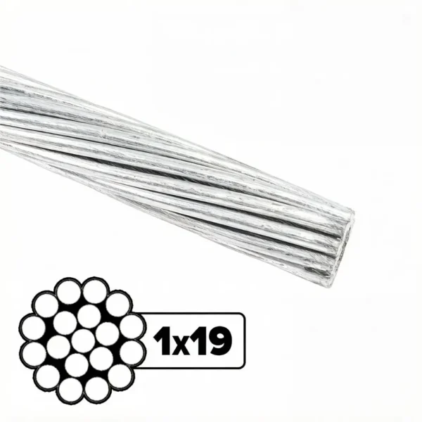 Galvanized Steel Wire Rope, flexible looping suspension cable for lighting ceiling and signage hanging