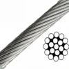 1×19 Galvanized Steel Wire Rope 2.0mm 0.079″, low-sag rigid strand for commercial LED and pendant light hanging