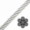 7×19 Galvanized Steel Wire Rope 2.5mm 3/32″, flexible looping suspension cable for pendant light linear LED fixture hanging kits