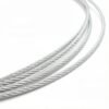 Durable galvanized steel wire rope, dependable tension stay cable for building overhead rigging with looping gripper fittings 3.0mm (3/32″) Galvanized Steel Wire Rope, weather‑proof aircraft cable for building construction tension bracing and static rigging projects