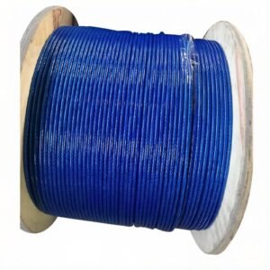 7×7 4.0mm (5/32″) PVC coated flexible steel cable, heavy‑duty aircraft wire rope for multi‑purpose heavy load suspension