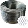 1×19 rigid 316 marine‑grade stainless steel wire rope 2.5mm, minimal‑stretch spooled cable for general indoor and outdoor industrial rigging projects 2.5mm 1×19 316 marine grade stainless steel wire rope, rigid low‑stretch aircraft cable for multi‑purpose industrial outdoor rigging suspension