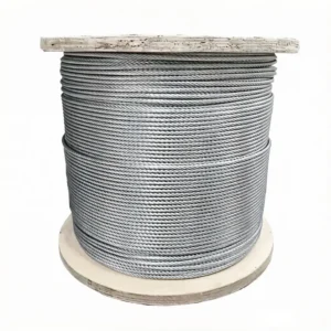 1×19 5.0mm (13/64") Galvanized Steel Wire Rope Super Heavy Duty for Crane Lifting, Tower Railing, Cargo Lashing, Safety Net, Engineering Construction and Industrial Equipment