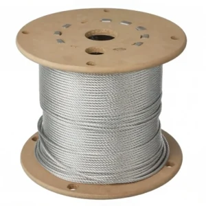 1×19 Galvanized Steel Wire Rope 2.0mm 0.079″, high rigid straight strand for tidy linear suspension installation
