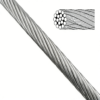 High‑tensile 2.5mm 1×19 galvanized strand, holds steady tension for industrial frame and structural bracing work 1×19 Galvanized Steel Wire Rope 2.5mm 3/32″, rigid high‑strength strand for industrial framework static tension bracing