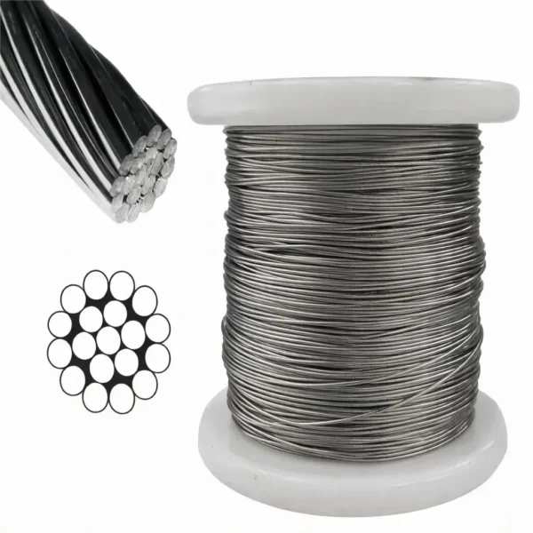 2.5mm 1×19 316 marine grade stainless steel wire rope for medium‑weight outdoor billboard and exterior signage hanging rigging