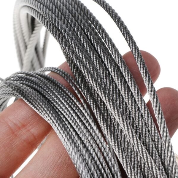 7x7 aircraft cable 2.5mm 3/32 inch 316 stainless steel wire rope industrial control rigging cable