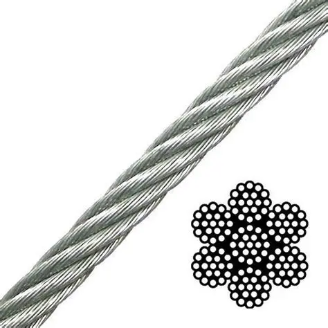 3/32" 7x19 G316 weatherproof stainless steel wire rope aircraft cable for HVAC seismic suspension hanging systems
