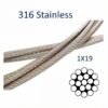 Corrosion resistant 1x19 SUS304 aircraft cable, outdoor‑grade wire rope for landscape decorative hanging with loop gripper hardware Manufactured SUS304 1×19 Stainless Steel Wire Rope 3.0mm (1/8″), rust‑resistant aircraft cable for outdoor landscape hanging rigging