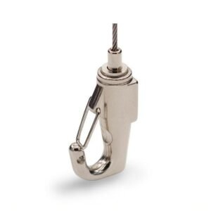 304 stainless steel 7x7 cable gripper hook 1.2mm-1.5mm wire rope gripper for lighting suspension hardware