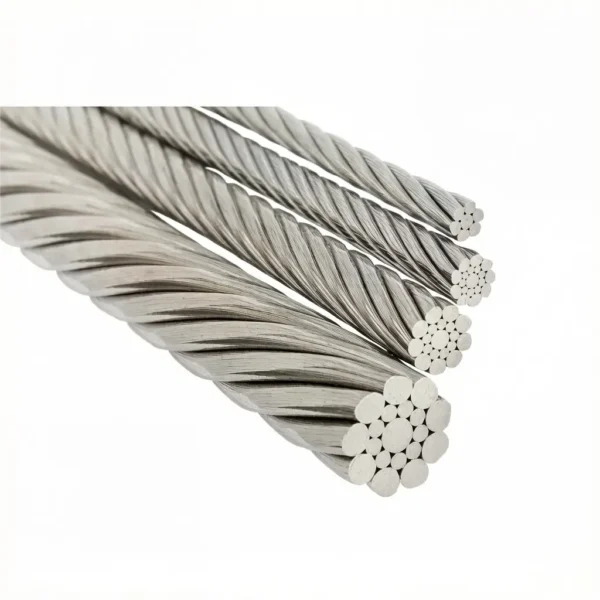 2.0mm 1/12" 1×19 316 marine stainless steel wire rope for pendant light, linear light and LED ceiling suspension