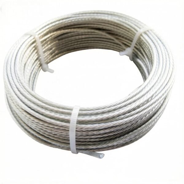 2.5mm 1×19 PVC Coated Stainless Steel Wire Rope for large commercial pendant and linear light suspension