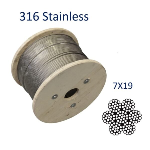 3.0mm 1/8" 7x19 stainless steel wire rope aircraft cable for acoustic ceiling suspension systems commercial building renovation
