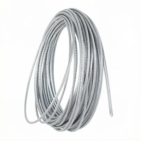3.0mm (3/32″) Galvanized Steel Wire Rope 7×7 7×19 1×19, looping rigging wire for acoustic ceiling panel gallery art display suspension