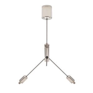 Adjustable Ceiling Light Suspension Kit – Y-Hook Cable Loop with Swivel Spring Key Chain