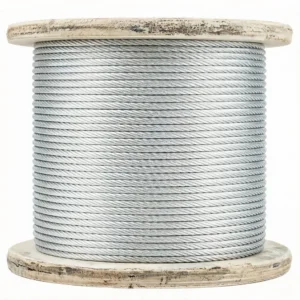 4.0mm (5/32″) 7×7 Galvanized Steel Wire Rope, medium‑flex high‑load aircraft cable for heavy commercial lighting suspension with looping gripper