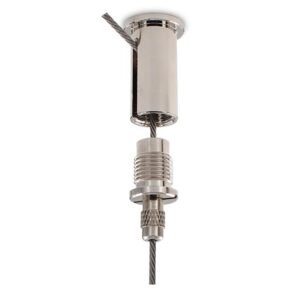 Lighting Ceiling Suspension Kit: Steel Rope Cable Gripper with Auto‑Locking Mechanism & Ceiling Attachments