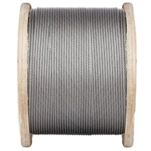 5.0mm 3/16" 7x19 stainless steel wire rope aircraft cable for heavy HVAC duct seismic suspension hanging systems