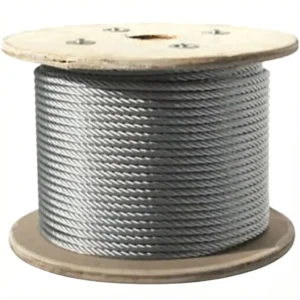 5 mm (13/64″) 1×19 AISI 316 Stainless Steel Wire Rope, marine‑grade rigid aircraft cable for heavy‑duty commercial lighting suspension with looping gripper