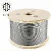 Marine‑grade 1×19 ProRig AISI316 steel wire rope, stable support for acoustic baffles and HVAC duct seismic hanging using loop gripper 4.0mm (5/32″) 1×19 AISI 316 ProRig Stainless Steel Wire, salt‑resistant aircraft cable for acoustic ceiling & HVAC seismic suspension systems