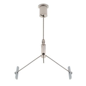 Commercial Light Suspension Kit Y-Hook Cable Loop with Swivel Spring Key Chain