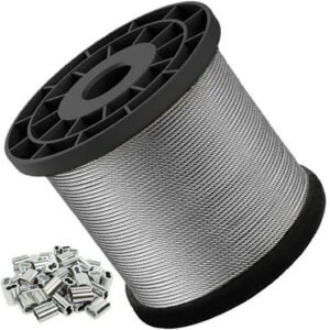 1.0mm (3/32") 7×19 G316 Marine Grade Stainless Steel Wire Rope for Boat Rigging & Steering Cable
