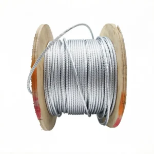 7×19 4.0mm 5/32″ Galvanized Steel Wire Rope, weather‑resistant flexible guy wire for outdoor heavy‑duty building bracing and tensioning rigging