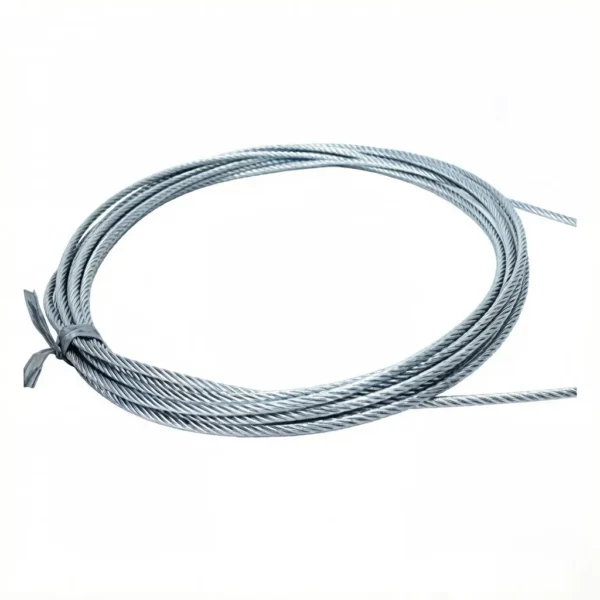 7×19 Non Rotation Galvanized Steel Wire Rope 5mm 0.197″, anti‑twist corrosion‑proof rigging cable for large outdoor billboard and signage hanging