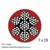 Durable 7×7 & 7×19 PVC coated stainless cable, weatherproof and rust‑resistant for outdoor hanging and tension rigging 2.0mm (3/32″) 7×7 /7×19 galvanized PVC coated stainless steel cable, flexible hanging wire rope for outdoor multi‑purpose rigging