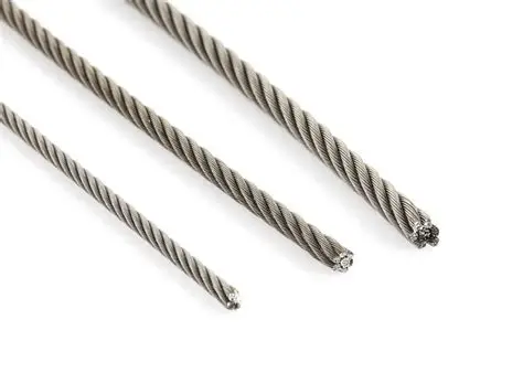 3/32 inch 7×19 G316 stainless steel wire rope 1.0mm anti‑rust for outdoor overhead suspension