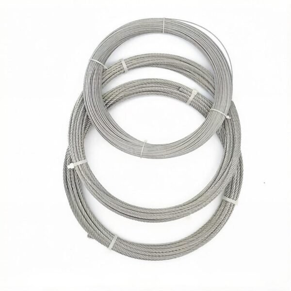 4.0mm 7X7 7X19 1X19 copper core galvanized steel cable for factory large pipe and heavy HVAC seismic suspension