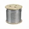 7×7 1.2mm (1/16″) galvanized steel wire rope, high‑tensile zinc‑coated aircraft cable for small indoor sign and poster hanging rigging