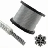 7×7 2.0mm (3/32″) PVC coated steel wire rope, soft flexible aircraft cable for multi‑purpose light duty suspension