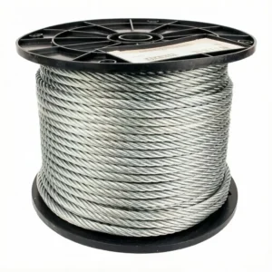7×19 Galvanized Steel Wire Rope 2.5mm 3/32″, flexible steel cable for HVAC duct ceiling seismic suspension rigging system