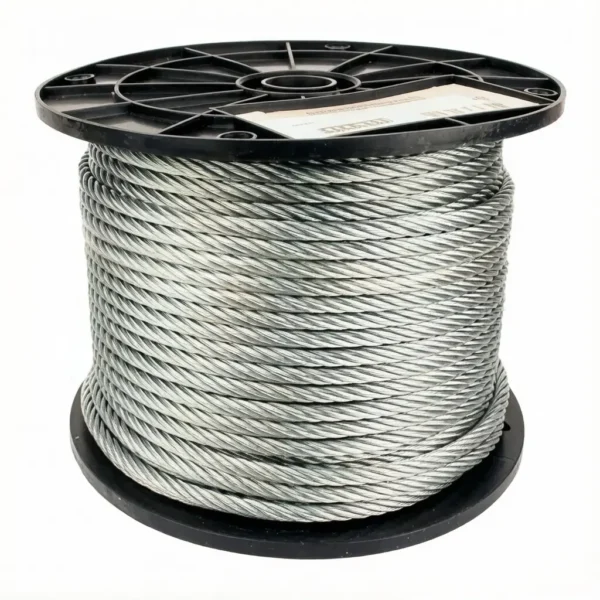 7×19 Galvanized Steel Wire Rope 2.5mm 3/32″, flexible steel cable for HVAC duct ceiling seismic suspension rigging system