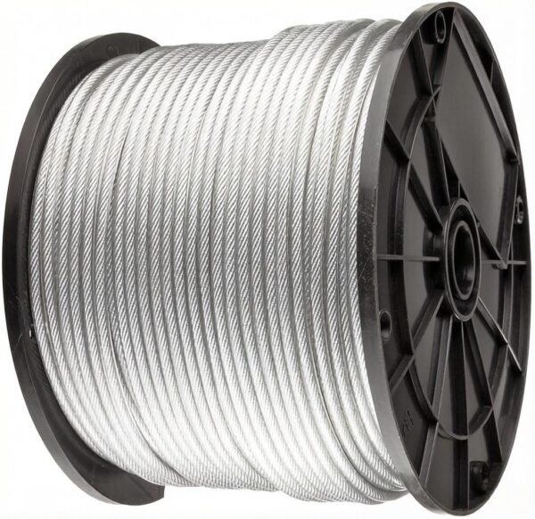 Heavy‑Duty 7×7 5.0mm (3/16″) PVC coated steel wire rope, high tensile aircraft cable for multi‑purpose heavy load suspension